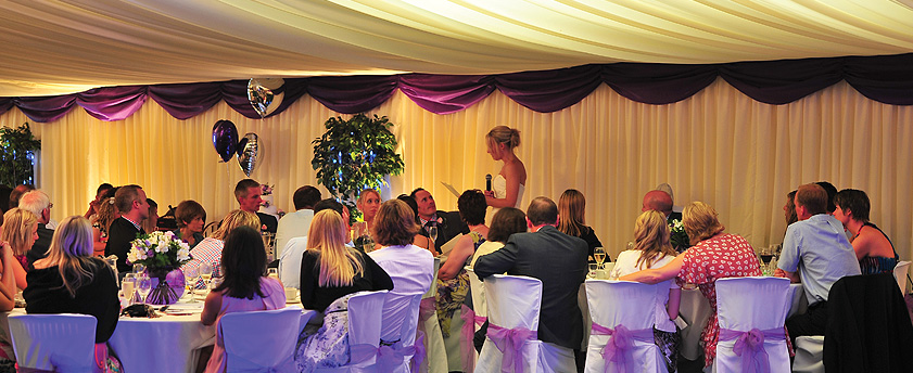 The marquee is available for big events, including weddings
